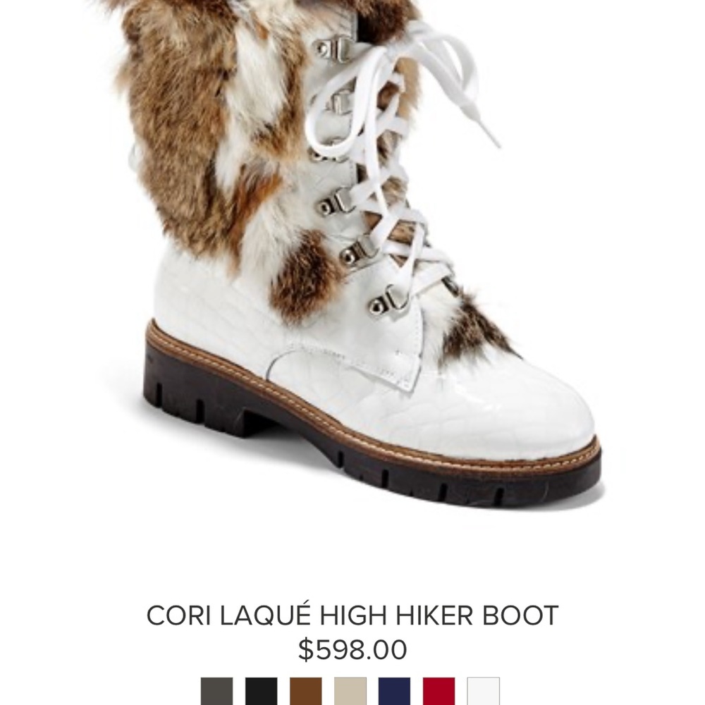 Gorsuch natural fur fashion hiking boots